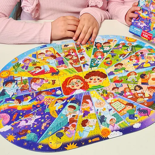 Дитячий віммельпазл "Розпорядок дня" DoDo Toys 300619, 100 елементів - фото 6