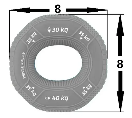 Еспандер кістьовий PowerPlay силіконовий PP-4331 Hand Grip Large 30-35-40 кг Сірий (PP_4331_Grey_(30-35-40)) - фото 4