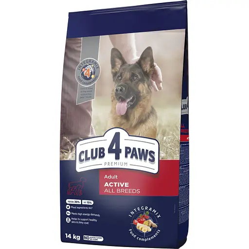 Сухой корм для взрослых собак всех пород Club 4 Paws Premium Active 14 кг (B4530301)