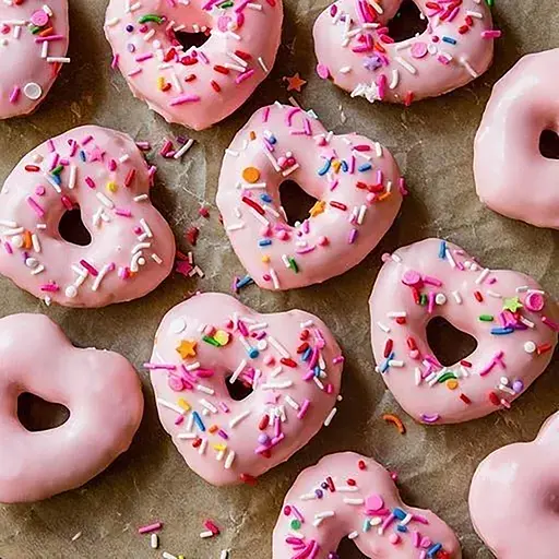 Форма для пончиків та донатів у вигляді серця "Майстер пончик", Kitchen Master Бордовий 87264 - фото 8