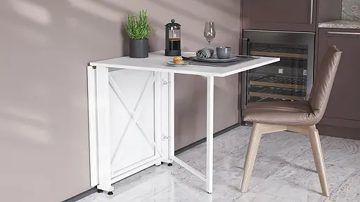 Стіл-книга трансформер Оріон 2 Ferrum-decor 750x1520x730 Білий метал ДСП Біле 16 мм (FRD-104590) - фото 3