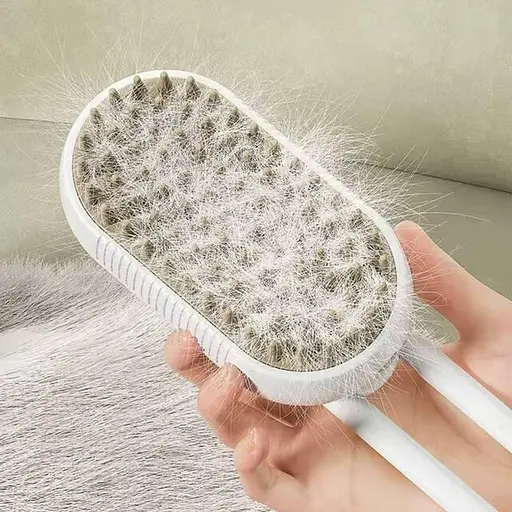 Расческа для кошек и собак с короткой шерстью, щетка для вычесывания подшерстка груминга и регулярного ухода - фото 4