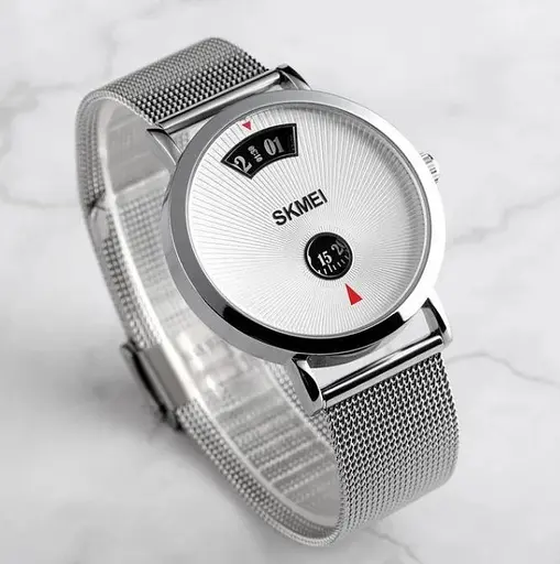 Чоловічий наручний годинник Skmei 1489 Сріблясті - фото 2