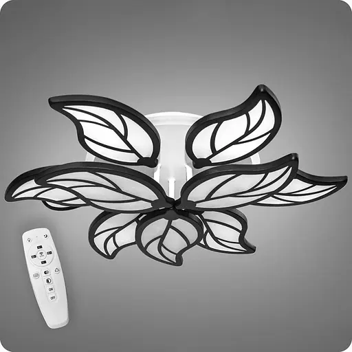 Люстра світлодіодна 517 Dlight 3color з пультом 140Вт Чорний (01932) - фото 1