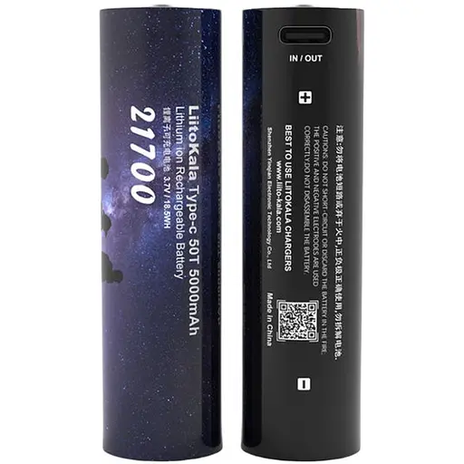 Аккумулятор литиевый LiitoKala Type c-50T 21.5*77mm на 5000мАч