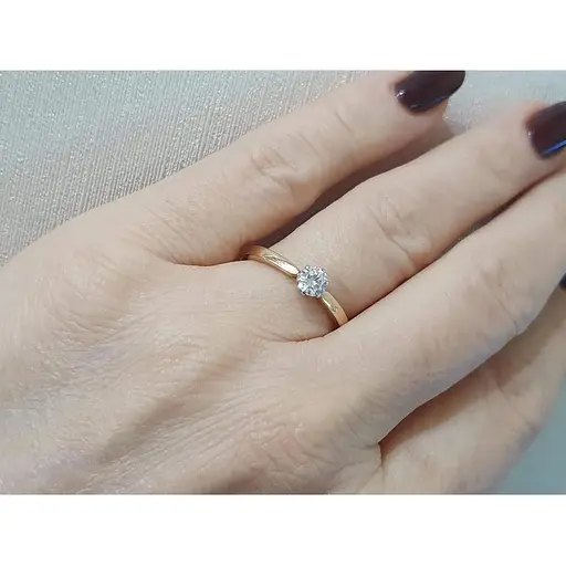 Золотое кольцо Гаразд с фианитом. 3522122 17,5 - фото 2