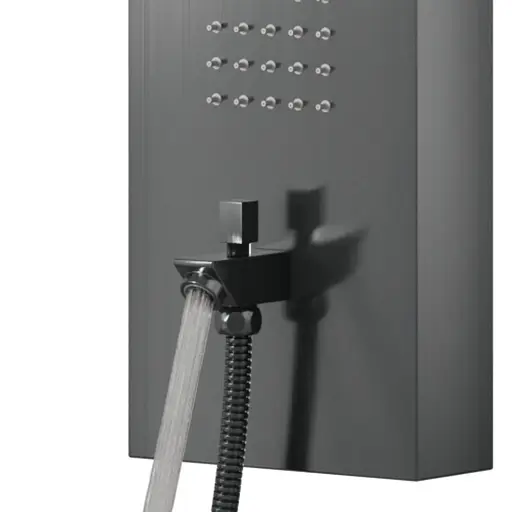 Душова панель Corsan Samsara graphite gunmetal з виливом S003MGMW, Графіт - фото 3
