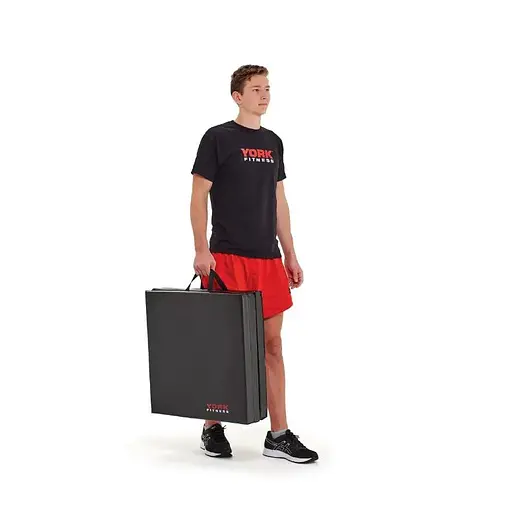 Мат гимнастический жесткий York Fitness 5см черный - фото 4