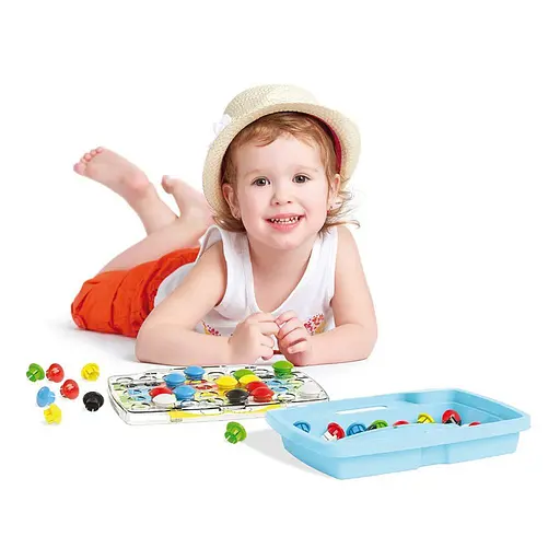 Набор для творчества Quercetti Мозаика 48 больших фишек + доска-кейс (4210-Q) - фото 4