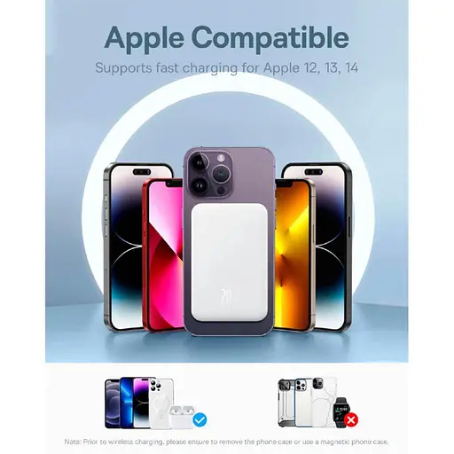 Павербанк Baseus Magnetic Mini White 5 000 mAh / 20 Вт (P10022107223-00) - фото 5