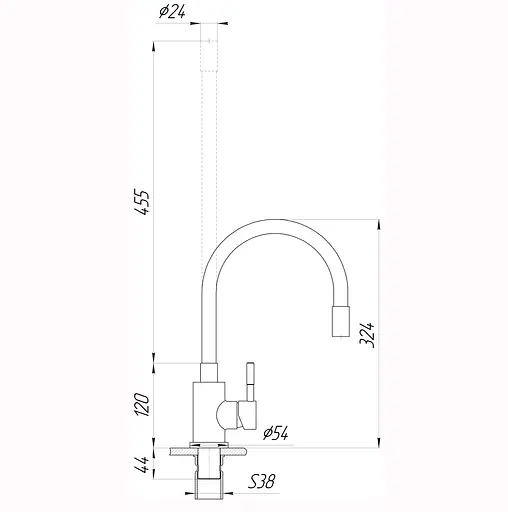 Змішувач для кухні EcoMix Alpen SBT3-203SG Сірий - фото 6