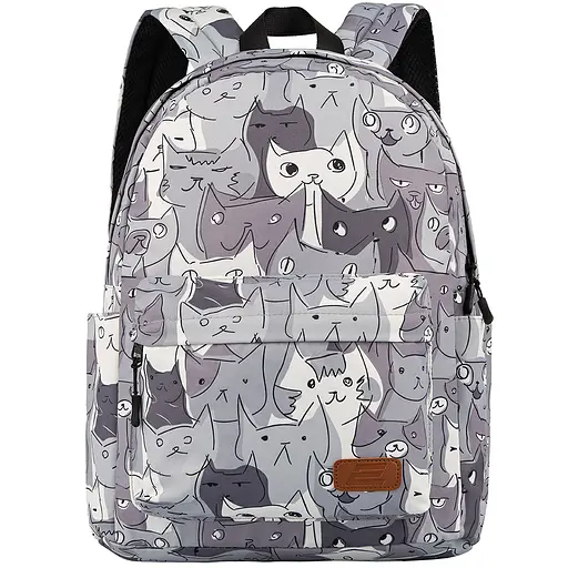 Рюкзак 2E TeensPack Cats серый - фото 2
