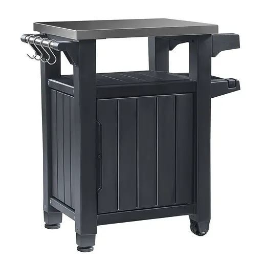 Стіл-буфет садовий для барбекю Keter Unity антрацит 105 л - фото 1