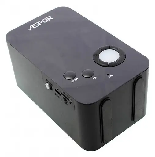 Bluetooth-колонка Aspor портативна з годинником і будильником A658 срібляста - фото 4