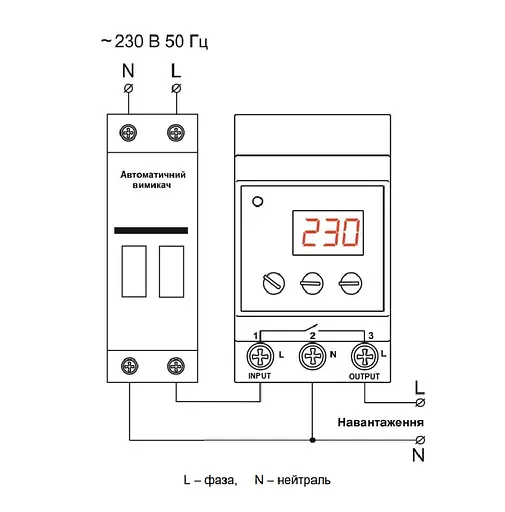 Реле напряжения Новатек PH-140 - фото 2