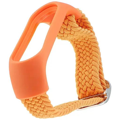 Ремінець Braided Buckle Enhanced Mi Band 3/4/5/6/7 Помаранчевий - фото 1