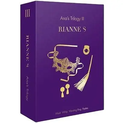 Подарунковий набір Rianne S Ana's Trilogy Set III: ерекційне кільце, ажурна маска, пестис, батіг - фото 10