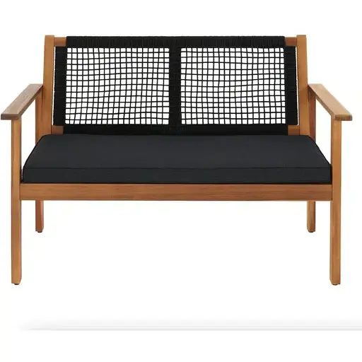 Садовая скамейка Di Volio Teracina со спинкой черный - фото 8