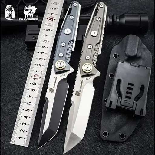 Нож туристический  HX Outdoors Heavy Armor Tactical Straight Knife Black (D-220A) - фото 4