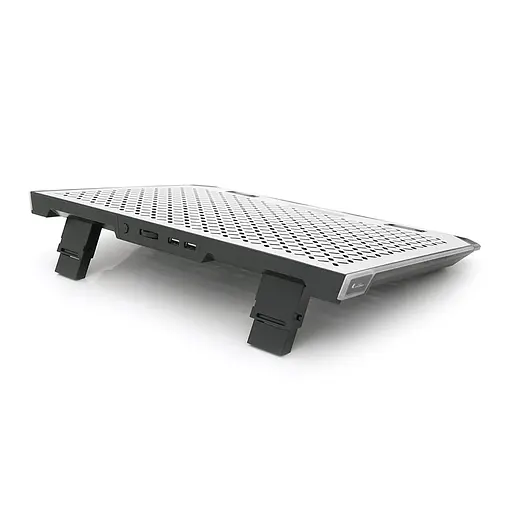 Підставка під ноутбук IceCoorel A17, 10-15.6", 6 * 80mm 1800±10% RPM, корпус пластик + алюміній, 2xUSB 2.0, 366x256x23mm, RGB, Box, Q20 - фото 2
