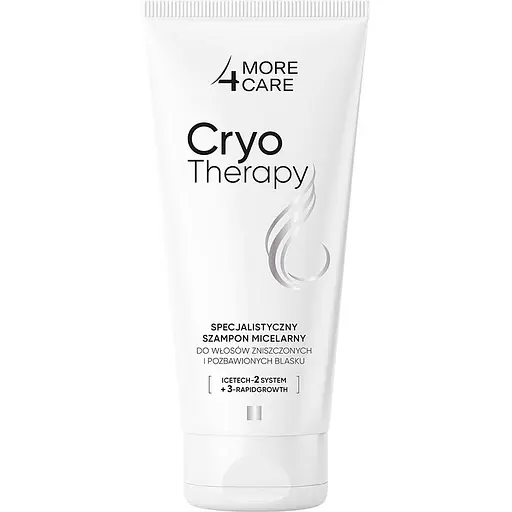 Шампунь More4care Cryo Therapy мицеллярный для поврежденных и тусклых волос 200 мл 