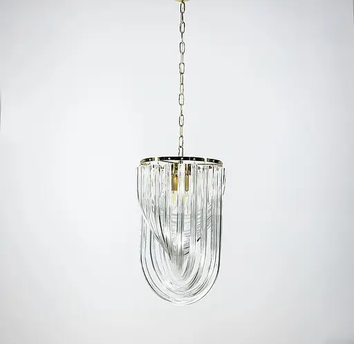 Підвісний світильник Flow Light у золотому каркасі Line.F Діаметр 30см - фото 2