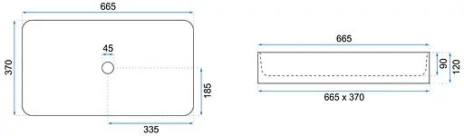 Умивальник Rea Mezo накладний black REA-U7915, Чорний - фото 5