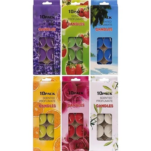 Свечи ароматические плавающие, чайные таблетки, 10 шт., вес свечи 9 г (в ассортименте)