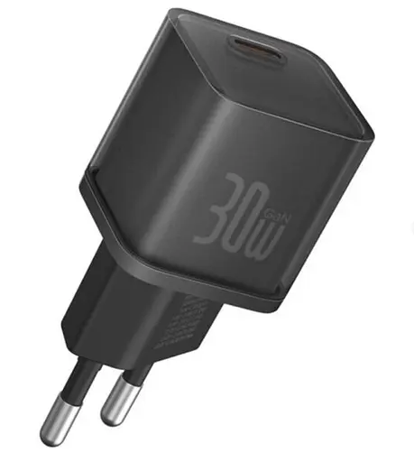 Мережевий зарядний пристрій Baseus GaN5S Fast Charger 1C 30W EU Cluster Чорний - фото 1