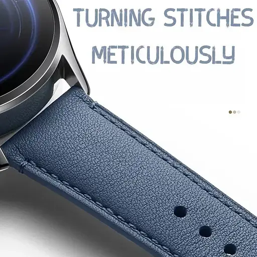 Ремінець шкіряний Tamister для годинника Xiaomi Watch 2/ 2Pro/ S4/ S3/ S2/ S1 22 мм Blue - фото 4