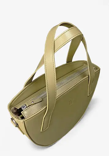 Жіноча шкіряна сумка Bella оливкова - фото 3