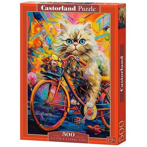 Пазл Castorland puzzle Цветочная прогулка котенка, 500 эл. (B-54015) - фото 1
