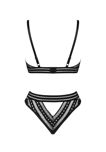 Комплект білизни Obsessive Natilya M/L чорний - фото 6