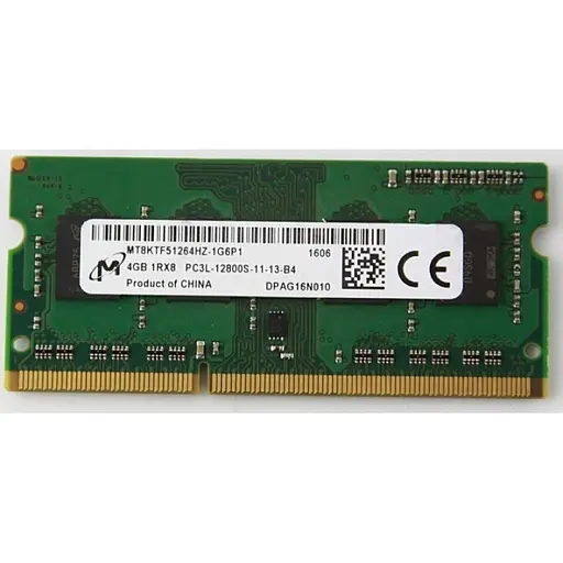 Оперативна пам'ять для ноутбука Micron SO-DIMM DDR3L 4GB 1600MHz PC3L-12800 1Rx8 Б/В - фото 2