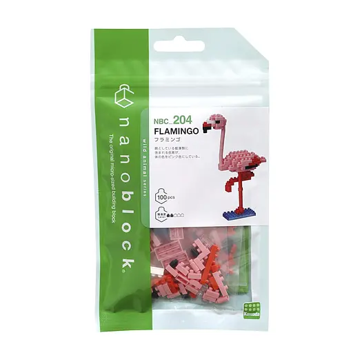 Конструктор Nanoblock Розовое фламинго 100 элементов (124112)