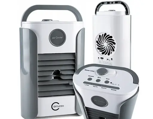 Охладитель воздуха Bluetooth колонка 3в1   аккумуляторный 2000mAh Carruzzo Q95D - фото 3