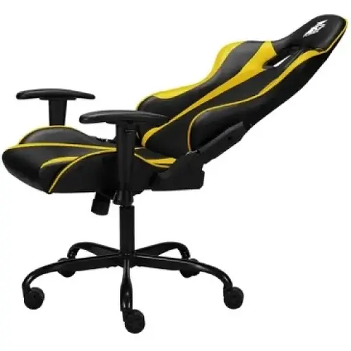 Игровое кресло 1stPlayer S01 Black-Yellow, максимально допустимая нагрузка 120 кг, регулируемая спинка с углом наклона до 170 градусов, в комплекте поясничная подушка. - фото 5