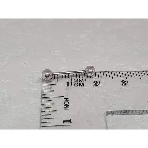 Срібна сережка для пірсингу Umax універсальна. 7036U - фото 3