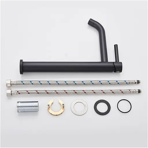 Змішувач Quyanre у ванну латунь (Чорний матовий) - фото 3