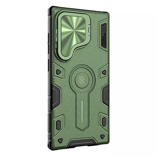 TPU+PC чохол Nillkin CamShield Armor Prop для Samsung Galaxy S24 Ultra Dark Green - фото 3