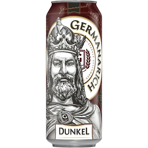 Пиво Germanarich Dunkel пастеризоване темне 5% з/б 0.5 л