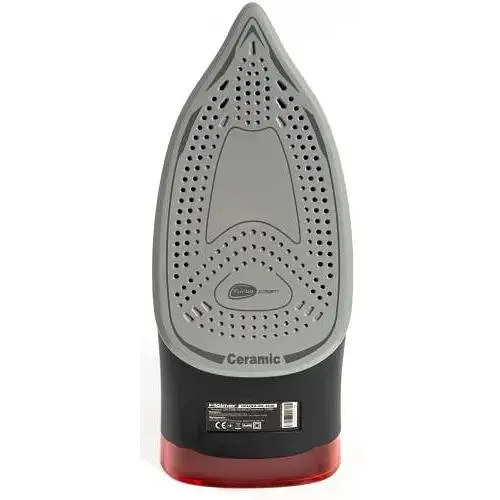 Утюг Holmer HIC-2538, Black/Red, 2500W, керамика, паровой удар 130 г/мин, постоянная подача пара 30 г/мин, вертикальная отпарка, очистка от накипи (HIC-2538) - фото 4