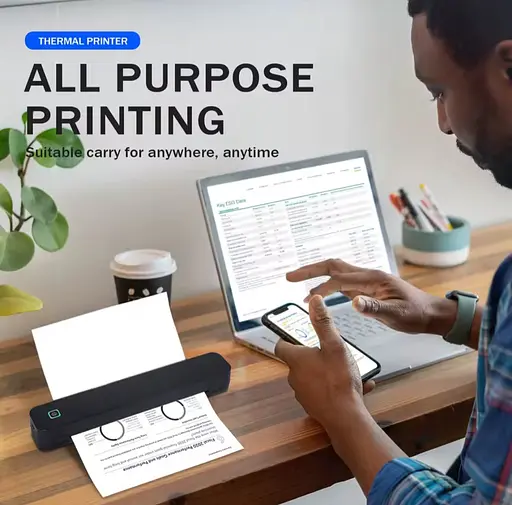 Беспроводной портативный термопринтер А4 - фото 12