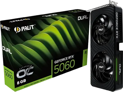 Відеокарта GeForce RTX 5060 8GB Palit Dual OC (NE75060S19P1-GB2063D)