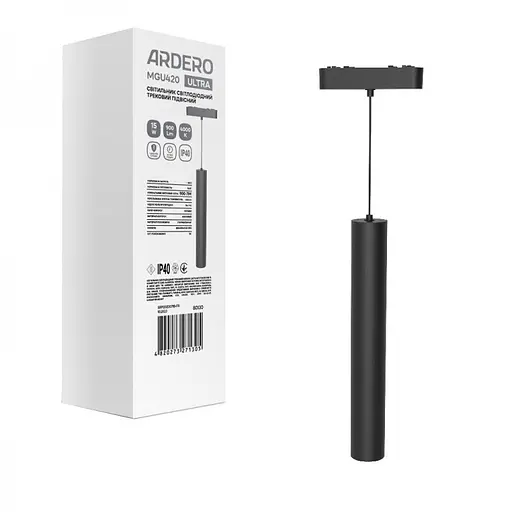 Светодиодный магнитный трековый светильник Ardero MGU420 Ultra 15W 4000К черный (80130)