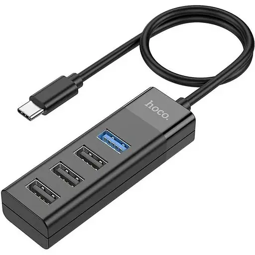 Hub адаптер Hoco Type-C Easy mix 4-in-1 converter HB25 Usb3.0+3xUsb2.0 - фото 1