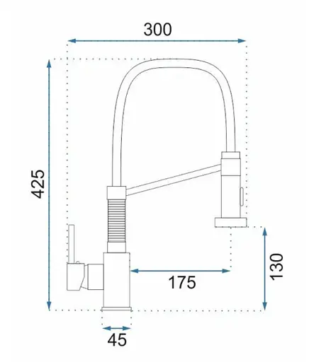 Змішувач для кухні Rea Spring black REA-B4804 Чорний матовий - фото 6