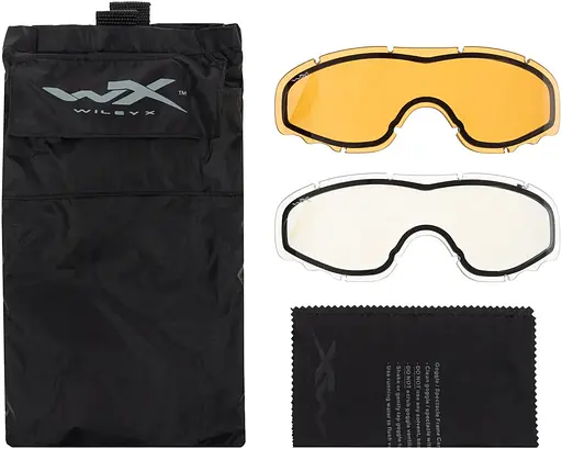 Маска-окуляри балістична Wiley X Spear Dual. 3 лінзи (Grey/Clear/Rust) Black - фото 6