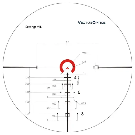 Оптический прицел Vector Optics Continental 1-6x28 (34mm) illum. FFP Tactical - фото 9