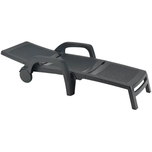 Шезлонг пластиковий Bica Miami, графіт - фото 2